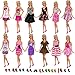 Barwa Lot 22 = 12 PCS Fashion Dresses Outfits Clothes Summer Dress and 10 Pairs Shoes for Barbie Dolls