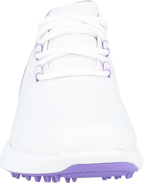 FOOTJOY UNISEX FJ FUEL JUNIOR GOLF SHOE, WHITE/GREY/PURPLE, 1