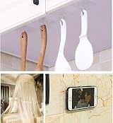 Lamondre 30 Pcs Sticky Hooks Transparent Self Adhesive for Wall Bathroom Kitchen view 6
