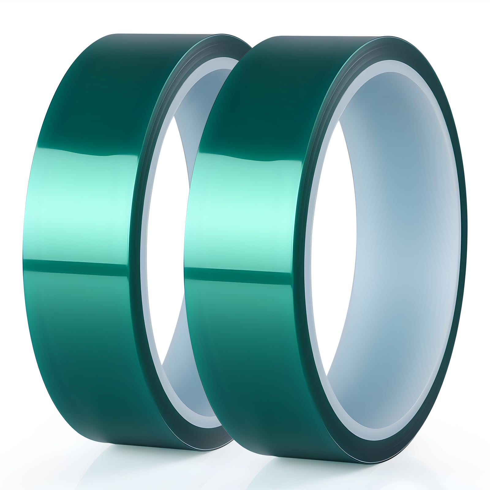 Gdrtwwh 2 Roll Polyester High Temperature Masking Tape, PET Tape with Silicone Adhesive, Ideal for Painting, Powder Coating, Anodizing, Circuit Boards,3D printer (1 inches*82 feet)