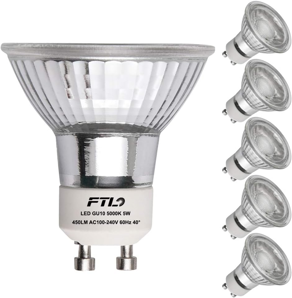 GU10 LED Bulbs Daylight White 5000K 5W 450LM 50W Halogen Equivalent Non