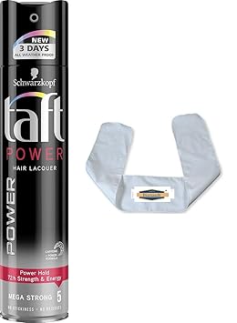 Schwarzkopf Taft Power Hair Lacquer Mega Strong 5 (250ml) With White Beard Thata Combo Pack