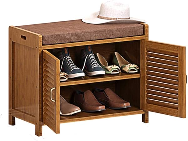 Kele Wood Storage Shoe Shelf Change The Shoes Stool Shoe Rack Bamboo Living Room Office Kitchen Outdoor Shoe Cabinet F 70x35x55cm Amazon Co Uk Kitchen Home