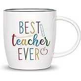 CARAKNOTS Teacher Appreciation Gifts for Women Coffee Mug Teacher Gifts for Retirement Valentines Day Graduation End of Year Thank you Christmas Birthday White Ceramic Mug Cups 13 oz