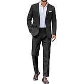 COOFANDY Mens Suit 2 Piece Suit Classic Fit Two Button Blazer Jacket Pants Set Business Wedding Party Suits for Men