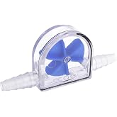Alphacool Eisfluegel Flow Indicator, Blue Fins, Clear Body | 88 x 40 x 15mm, G1/4 Threads, 6-11mm Hose Compatibility, 2 bar Pressure Resistance, Plexi SAN PMP Material