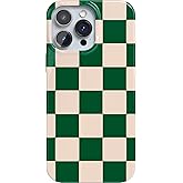 Casely iPhone 16 Pro Max Case | Fit Check | Green Checkerboard | Compatible with MagSafe | Classic Ultra Slim Design