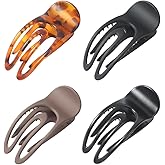 GSHLLO 4 Pcs French Flat Hair Clips, Large Curved, No Slip Grip, Strong Hold, Side Slide, Accessories for Women and Girls