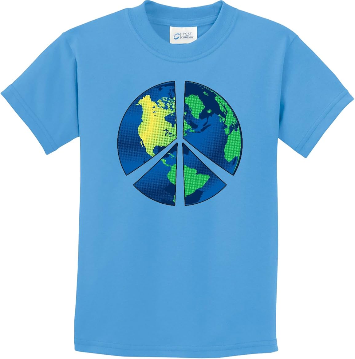 Buy Cool Shirts Kids Peace Sign TShirt Blue Earth Youth