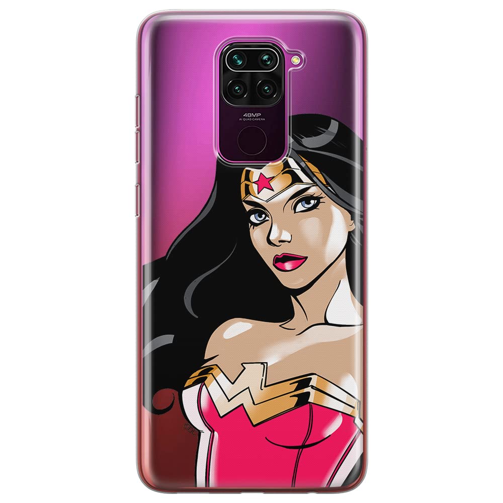 ERT GROUP mobile phone case for Xiaomi REDMI NOTE 9 original and officially Licensed DC pattern Wonder Woman 004 optimally adapted to the shape of the mobile phone, partially transparent