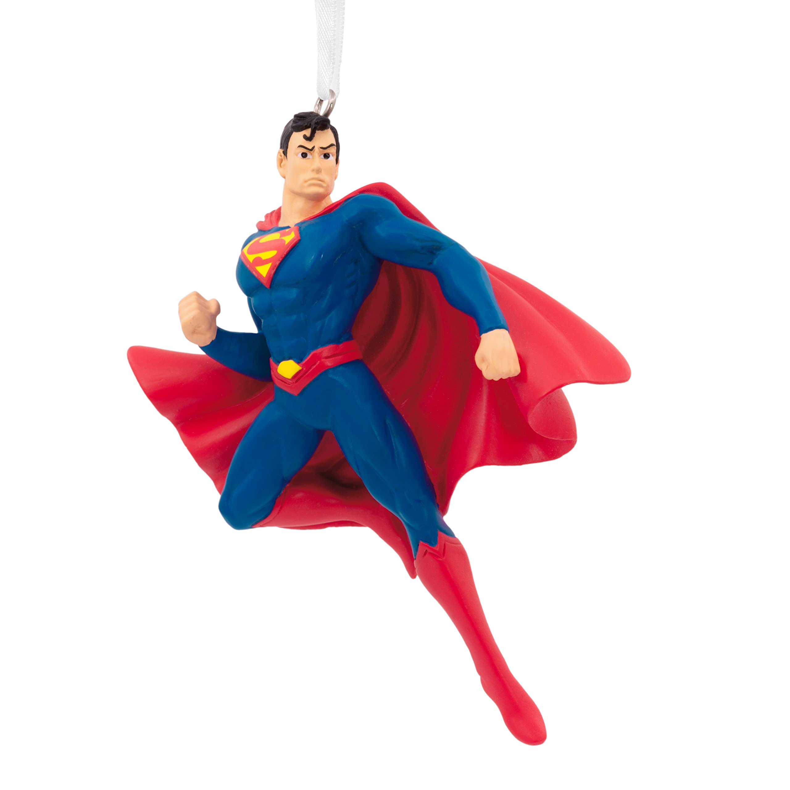 Hallmark DC Comics Superman Christmas Ornament, Red & Blue, H 8.7cm by W 7.1cm by L 2.7cm, 25574049
