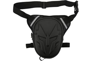 Drop Leg Bag, PVC High Performance Outdoor Thigh Bag for Motorcycle (Matte Black)
