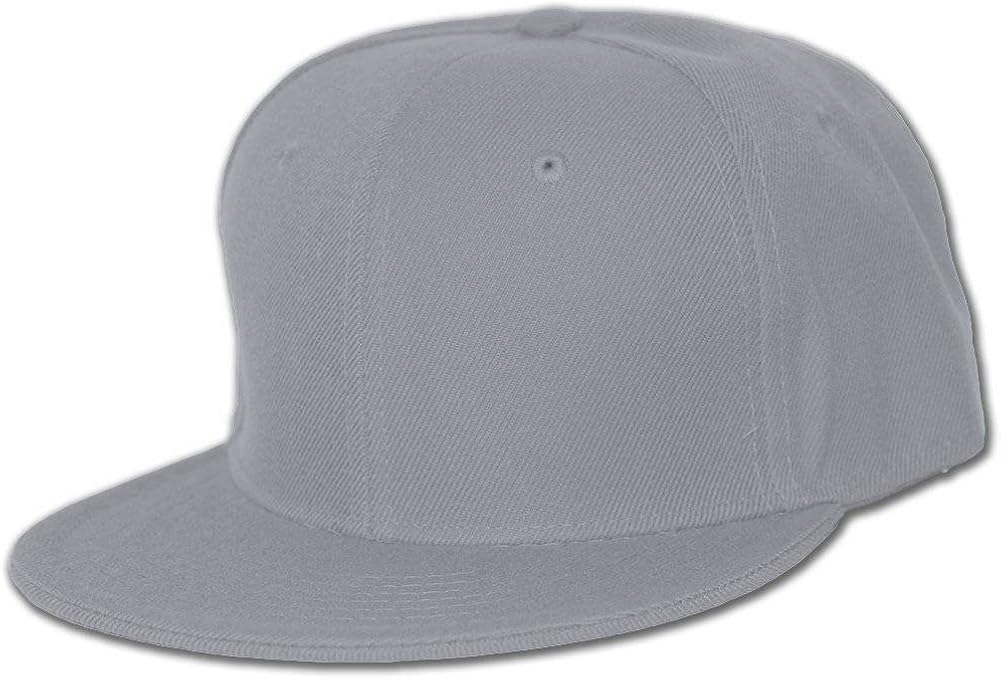 Flat Bill Adjustable Baseball Hat Cap Available, Grey at Amazon Men’s