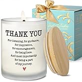Thank You for Listening Thanksgiving Candle Gifts for Teacher, Boss Appreciation Gifts for Women, Office Gift for Coworkers Employee Boss Lady, Eucalyptus, Mint, Cedar, Clove, Patchouli, Vanilla 9OZ