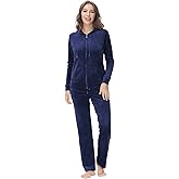 COZZYON Velour Tracksuit Womens 2 Piece Sweatsuits Set Full Zip Hoodie Sweatpant Set