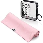 Boldify Quick Dry Microfiber Towel Wrap for Women - for Thin and Curly Hair - Anti Frizz Plopping Towel, Fast Drying Turban - Pink