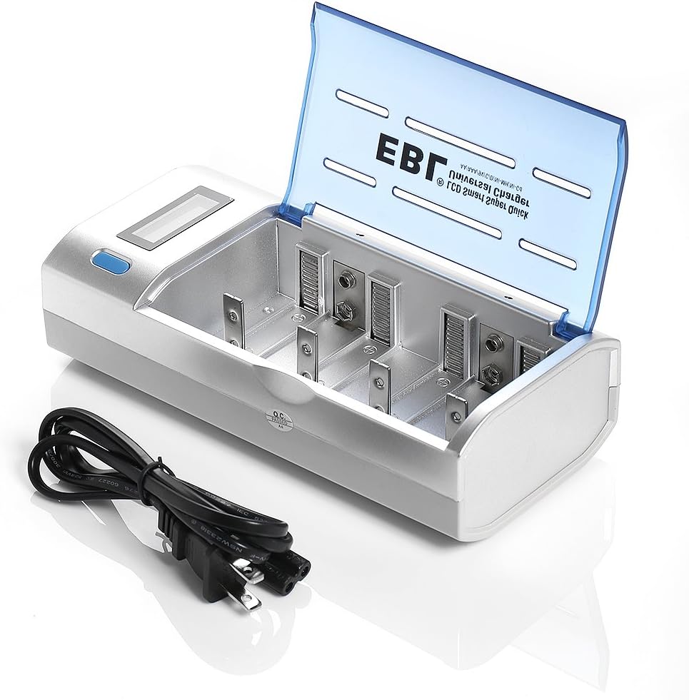 EBL Universal Battery Charger, LCD Smart Individual Charger with