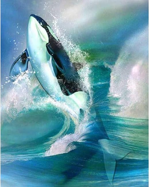 Diy 5d Diamant Malerei Grosses Meer Wal Fische 5 D Diy Diamant