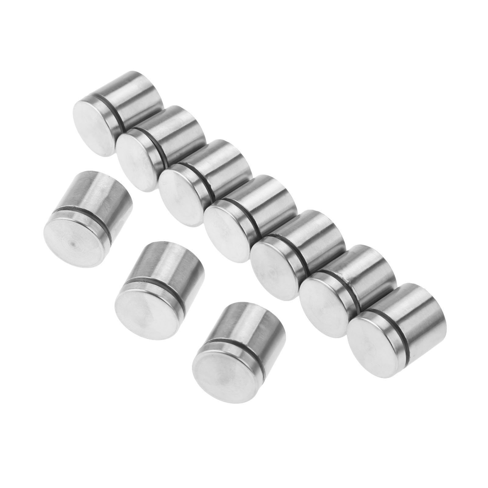 Hicello 10Pcs 25x25mm Stainless Stand Off Bolts Mount Standoffs Sign Advertisement Fixings