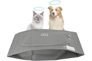 BRRNOO Pet Body Bag for Burial, Animal Casket Leak Proof Non Woven Zipper Closure Dog Cadaver, Cat Dog Memorials Funerary(M)