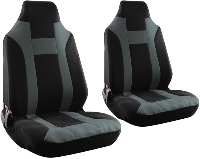 Amazon.com: OxGord 2pc Integrated Flat Cloth H Striped Bucket Seat