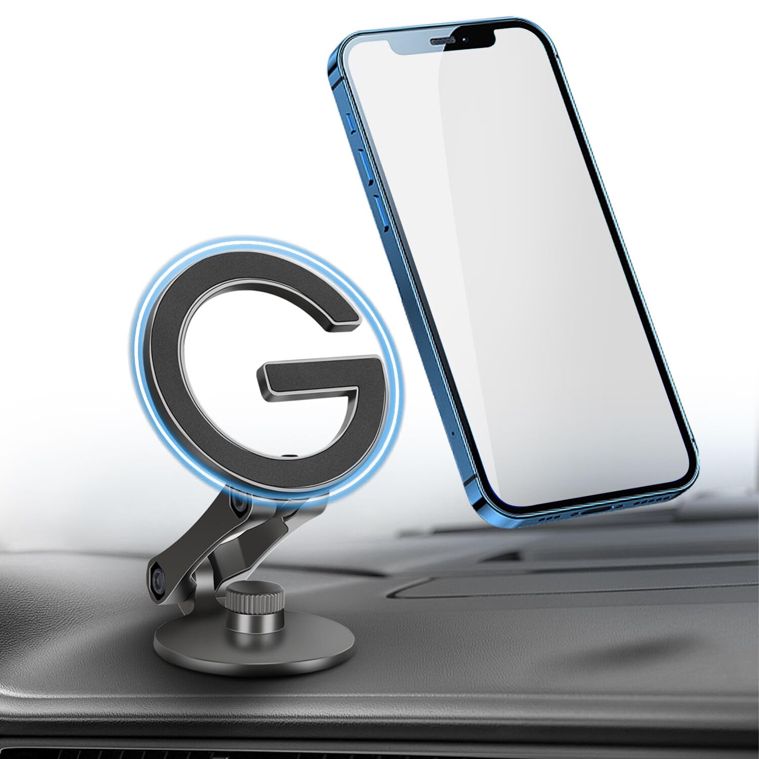 Kwak's Magnetic Phone Holder for Car Dash or Vent【Strongest Magnets】,All-Metal Mount Car Phone Holder Magnetic- Fits for iPhone 14, 13, 12 Pro Max Plus and More