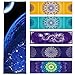 Non Slip Yoga Mat Towel - Microfiber for Hot Yoga Printed Mat Towel with grip Corner Pockets Lightweight Sweat Absorbent Pilates Fitness Bath Beach Sports Outdoor Travel Thin Mats 72” x 24”/26”