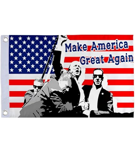12x18 Inch Donald Trump 2024 MAGA Flag - 100% Polyester, Made In China, New With Tags