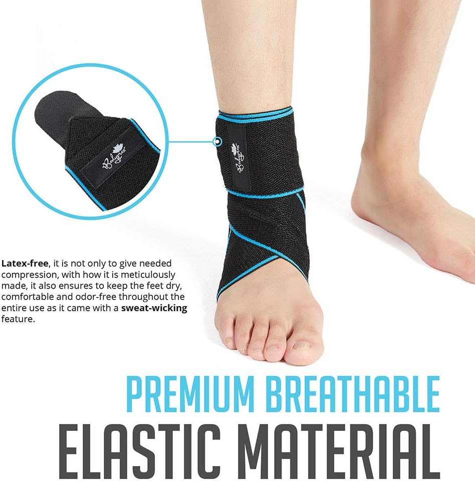 Ankle Support Brace 2 Pack, Adjustable Compression Ankle Braces for Sports Protection, One Size Fits Most for Men & Women: Health & Personal Care