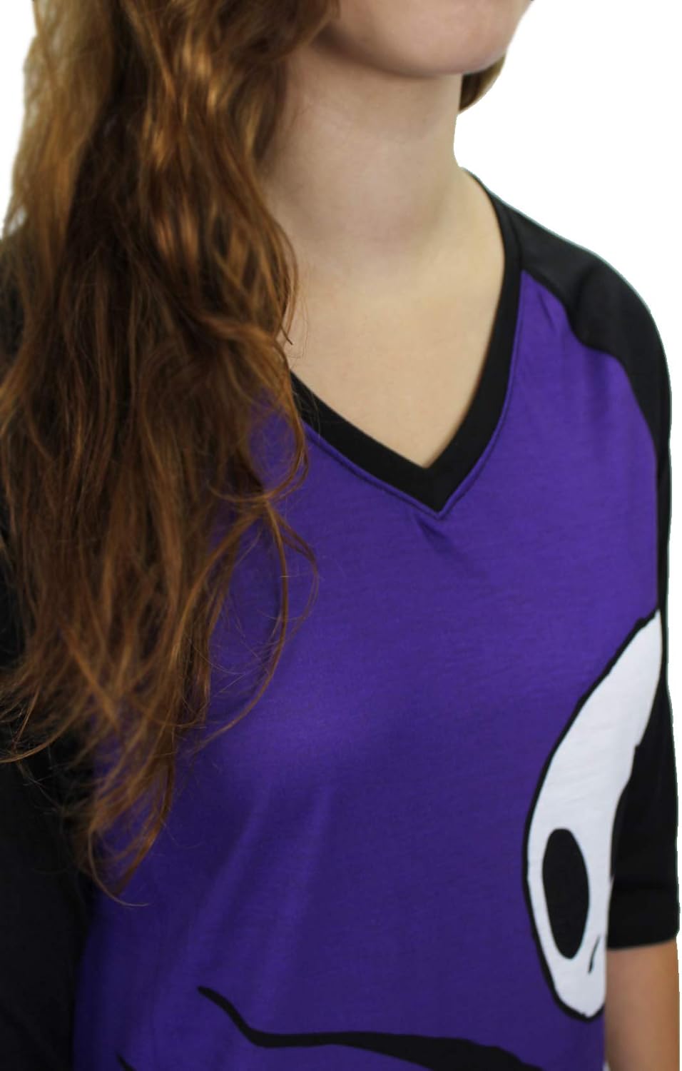 Disney Nightmare Before Christmas Women's 3/4 Sleeve Dorm Nightgown Pajamas: Clothing