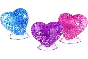 FIGHTING TO ACHIEVE 3D Crystal Puzzle Heart for Valentine's Day Gift / 3pcs