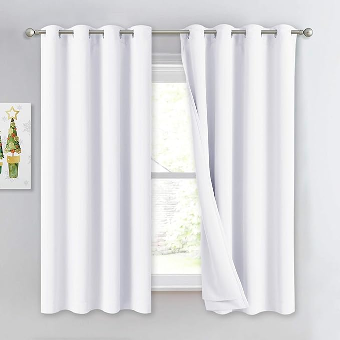 NICETOWN - Cortinas opacas con forro de bloqueo de sonido, 3 capas