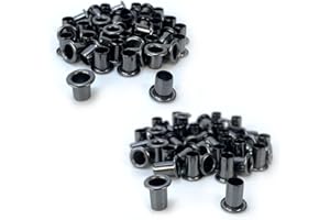 HAPDEN Kydex Holster Eyelets, kydex Rivets - (#8-9 Length) - (1/4 in. Diameter) - (50 Pack) ＆ (#8-12 Length) - (1/4 in. Diameter) - (50 Pack), Eyelets Combo for Holster Making, Leather DIY etc.