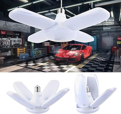 Amazon Ammtoo Ledシーリングライト E26 Ledガレージライト 5灯式 60w 電球色 3500k ペンダントライト Led電球 天井照明 ダイニング 折りたたみ式 シンプル おしゃれ かわいい 工事不要 角度調節可能 省エネ 高輝度 50 60hz Smd25 6 8 10畳 対応 電球色 5灯式