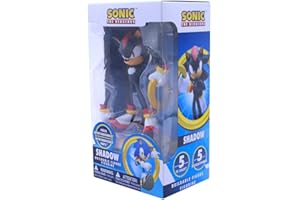 Just Toys LLC — Buildable Sonic The Hedgehog [Shadow] Figure │ 4″ Collectible Toy, Interchangeable Arms & Accessories, Ages 6+ (Knuckles, Sonic, Knuckles, Amy Rose, and Shadow)