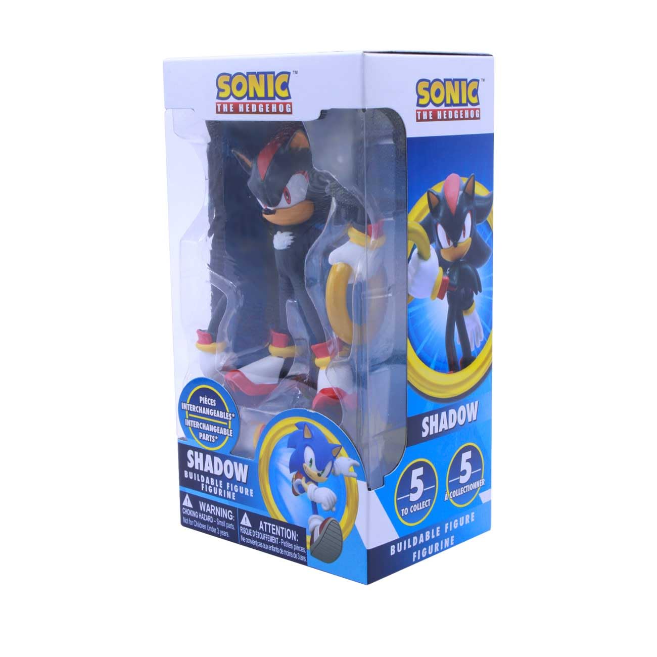 Photo 1 of Just Toys LLC?—?Buildable Sonic The Hedgehog [Shadow] Figure ? 4? Collectible Toy, Interchangeable Arms & Accessories, Ages 6+ (Knuckles, Sonic, Knuckles, Amy Rose, and Shadow)