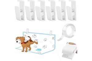 CAPHONT 6 Pcs Potty Training Dog Pee Pad Holder for Leg-Lifting Marking Dogs Indoor Training Pad Holder for Small & Large Size Wee Wee Pad with Nano Gel Strip, White