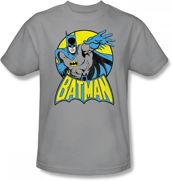 Batman Slim Fit Camiseta adulta En Plata Amazon.es Ropa y accesorios