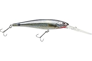 Berkley Flicker Minnow Fishing Lure, Prime Time, 1/3 oz, 3 1/2in | 9cm Crankbaits, Realistic Minnow Profile, Sharp Dive Curve Gets to Fish Quickly, Equipped with Fusion19 Hook