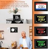 CAZOKASI Auto Dimmable Calendar Day Clock Digital Photo Frame 7 inch Black view 4