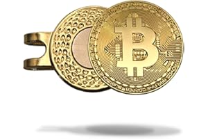 MULLIGAN HOOLIGAN Bitcoin Golf Ball Marker + Magnetic Hat Clip, Funny and Unique Golf Gift, Premium Quality, The Perfect for Your Favorite Golfer, Golf Accessories for Any Occasions