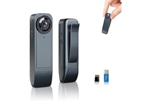 BRATHIRD 【Upgrade】 Mini Body Camera, 1080P 64GB Body Worn Camera with Upgraded Clip, Wearable Camcorder with Motion Detection and Night Vision for Law Enforcement, Security Guards, Personal Use