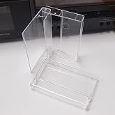 Sleevie Wonder Cassette Tape Cases Pack of 5 - No Posts Clear Front + Clear Back - Hard Plastic Storage (+1 free dj sticker)