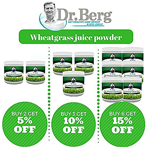 Dr. Berg's Wheat Grass Juice Powder Raw & UltraConcentrated Nutrients Rich in Vitamins