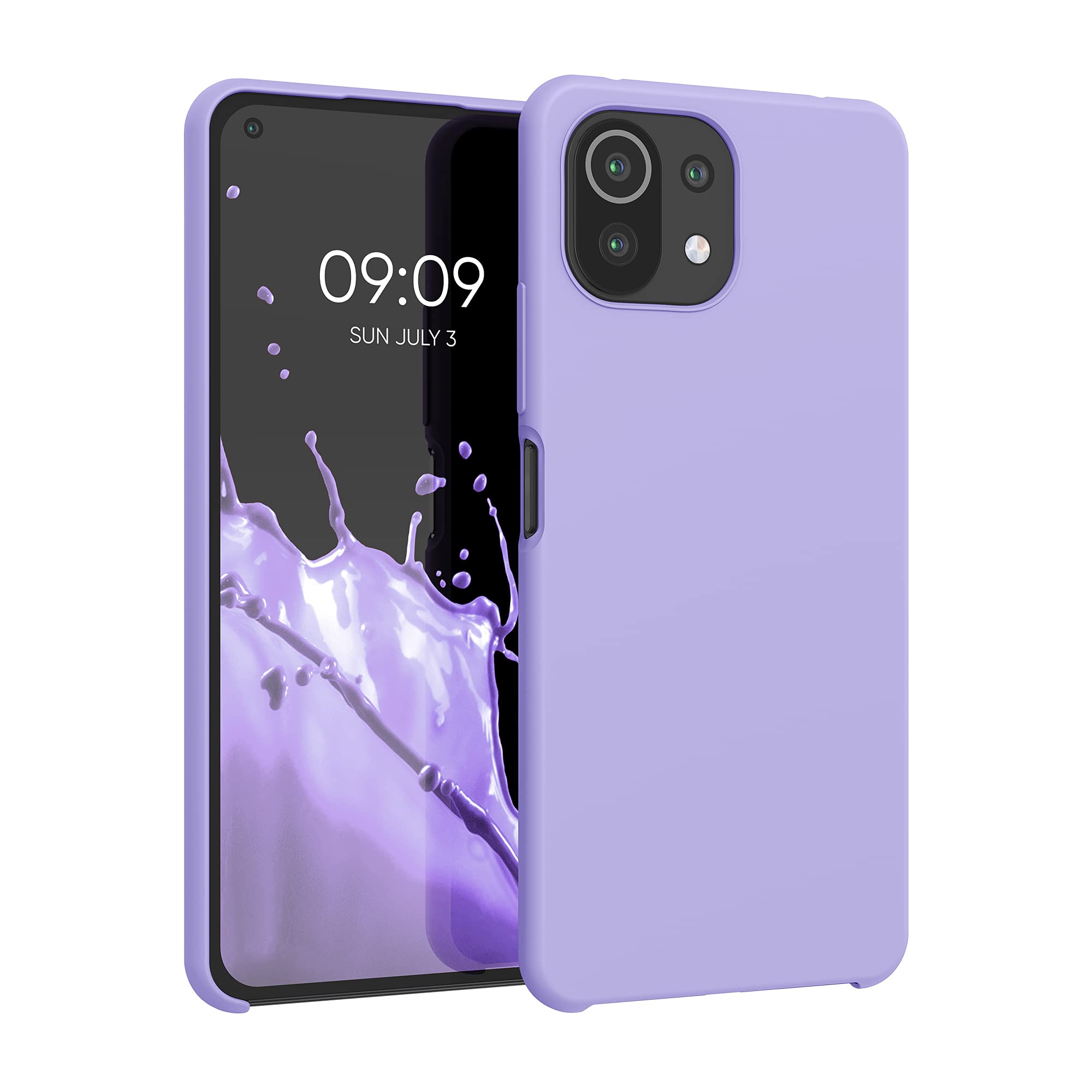 kwmobile Case Compatible with Xiaomi 11 Lite (5G) NE/Mi 11 Lite (5G) Case - TPU Silicone Phone Cover with Soft Finish - Lavender