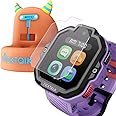 TickTalk 5 Cellular Kids Smart Watch (T-Mobile's Network) with GPS Tracker & Video Calling, Power Base and Tempered Glass Screen Protectors (2 per Pack) Bundle - Smart Watch for Kids with Parent Apps
