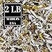 Mrs Fizz Crinkle Cut Paper Shred Filler for Packing and Filling Gift Baskets (2 LB) White and Gold