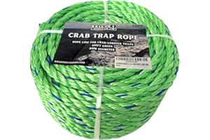 KRAKEN SUPPLY CO Poly Crab Line for Crab Traps 100 Feet 5/16 inch 8mm Diameter (Green)