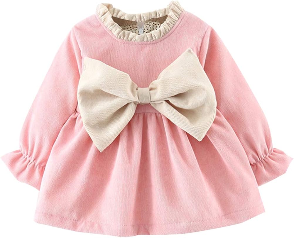 Wamvp Baby Girls Dress, Autumn Baby Kids Toddler Girl Cute Mini Dress 0