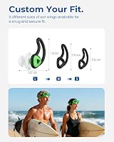 Hearprotek Swimming Ear Plugs Adults 2 Pairs Reusable Silicone Green view 4